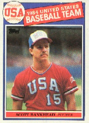 1985 Topps Baseball Cards      393     Scott Bankhead OLY RC